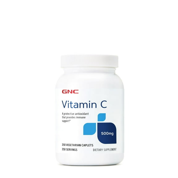 GNC Vitamin C 500mg, 250 Caplets, Provides Immune Support