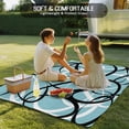 thumbnail image 4 of Aqua Geometric Outdoor Rug for Patio/Deck/Porch, Non-Slip Large Area Rug 5 x 8 Ft, Modern Black White Striped Abstract Lines Indoor Outdoor Rugs Washable Area Rugs, Camping Rug Carpet Runner, 4 of 8