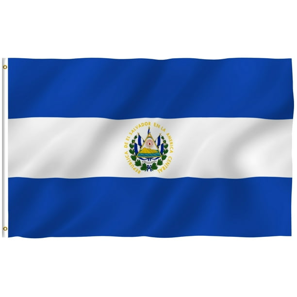 Anley Fly Breeze 3x5 Foot El Salvador Flag - Vivid Color and UV Fade Resistant - Canvas Header ...