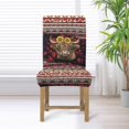 thumbnail image 3 of COEQINE Machine Washable Dining Chair Covers 6-Pack, Reusable Stretchable Chair Slipcovers for Easy Home Decor Update, Universal Fit Polyester Spandex, American Tribal Highland Cow Sunflower Red, 3 of 7