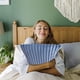 thumbnail image 1 of Plushs Pillowcase Solid Color Striped Pillowcase Living Room Sofa Cushion Cover, 1 of 6