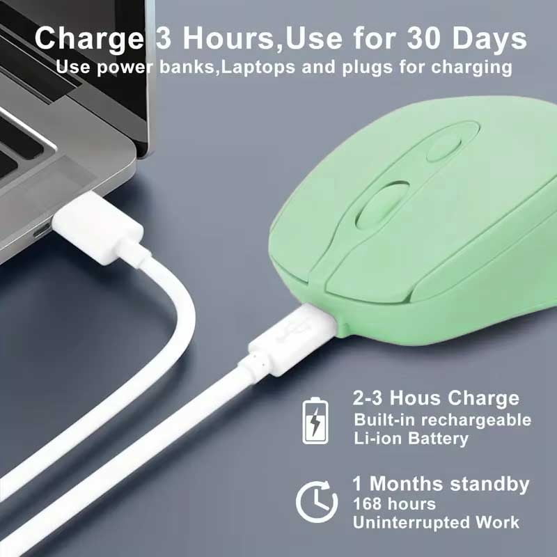 Rechargeable Wireless Gaming Mouse 2.4G Bluetooth-Compatible Wireless Mouse USB Silent Gamer Mice For Computer Laptop Mac Tablet