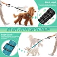 thumbnail image 4 of SlowTon Double Dog Leash Coupler, No Tangle 360Â° Swivel Dual Leashes for Walking 2 Dogs, Adjustable Length Reflective Splitter Leash for Training, Small, Medium & Large Two Dogs(Black&Bright Blue), 4 of 7