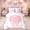 White Pink B, variant on Feelyou Kawaii Princess Crown Monogram M Twin Bedding for Girls, Pink Cartoon Ribbon Bedding Comforter Set, Pink Reversible, 7-Piece