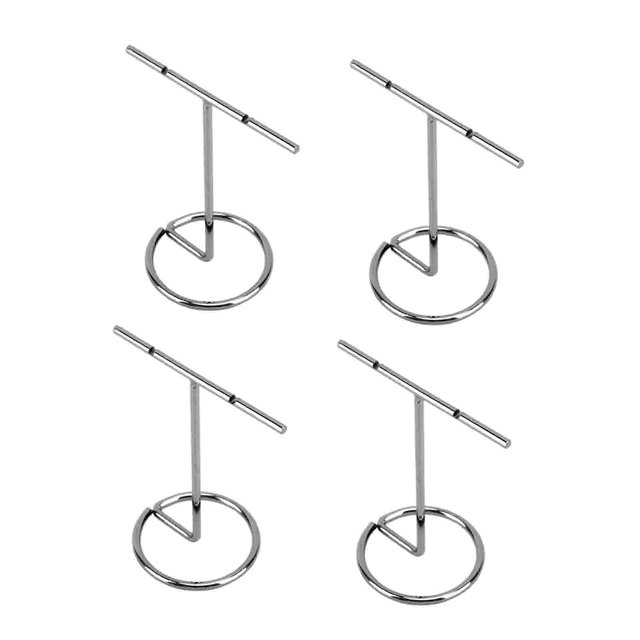 4 Pcs Earring Display Rack, Metal Earring Storage Rack Necklace Holder T Shaped Jewelry Hanging Hanger Multifunction Easy Storage Metal Rack for Jewelry Keyring Display