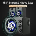 LED Computer Speaker 4D Surround Sound Mini Subwoofer Music Speaker for