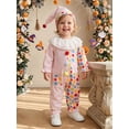thumbnail image 5 of RUINIXCW Toddler Baby Girl Boy Halloween Outfit Clown Costume Infant Baby Girl Boy Romper Birthday Photoshoot Outfit Collar Long Sleeve Jumpsuit Hat, 5 of 8