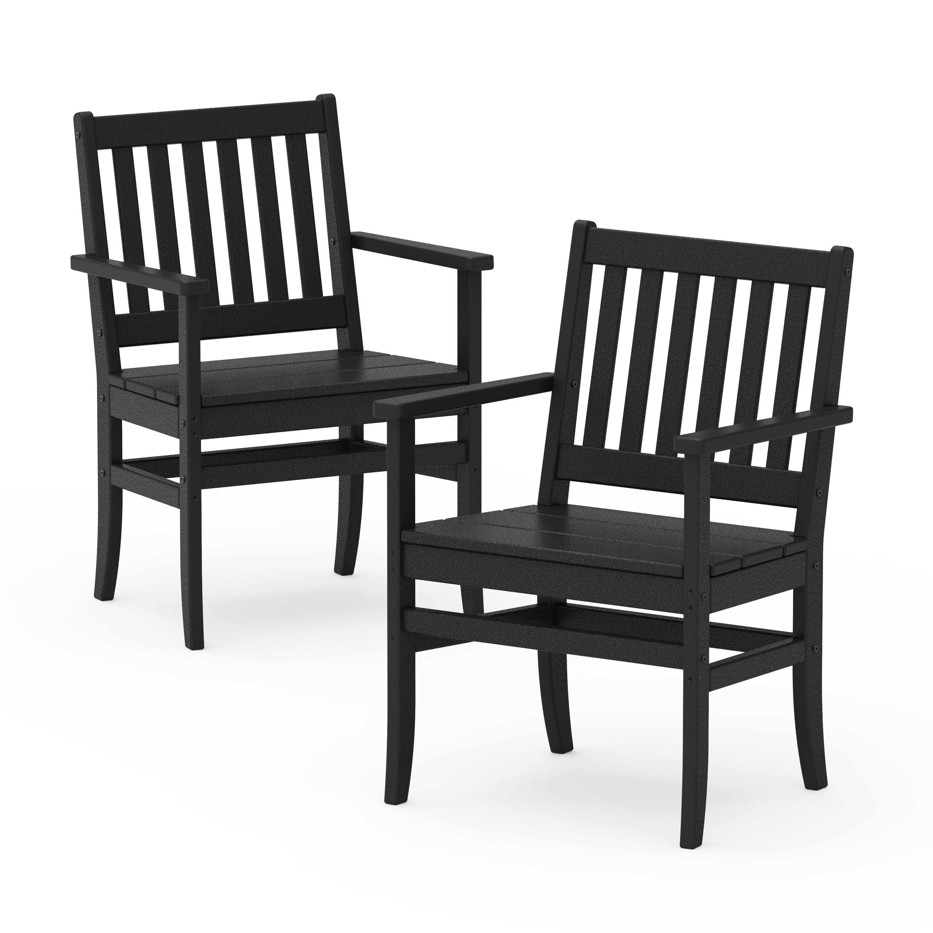 Better Homes & Gardens by POLYWOOD Southlake Outdoor Dining Arm Chair (2 Chairs) in Black