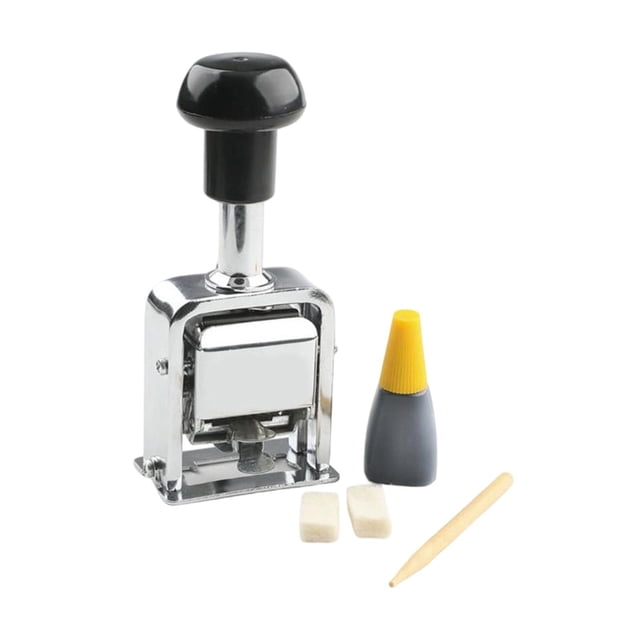 Numerador automático de salto, máquina numeradora de hierro con sello de número, máquina numeradora autoentintable, para números, fecha, número de