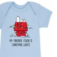thumbnail image 3 of Peanuts - Holidays - My Favorite Color Is Christmas Lights - Infant Baby One Piece, 3 of 5