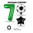 thumbnail image 5 of Set de globos de fútbol Kwuz de 32 pulgadas, verde, número 7, para fiesta, 5 of 5