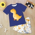thumbnail image 2 of Baby Clothes Boy Boys Shorts Sets Kids Spring Summer Dinosaur Print Sleeveless Casual 0 3 6 12 18 24 Months T Shirt Pullover Tops Set 2PCS, 2 of 5