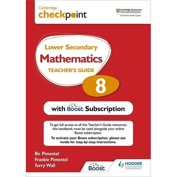 Cambridge Checkpoint Lower Secondary Mathematics Teacher's Guide 8 with Boost Subscription Booklet: Hodder Education Gro, (Paperback)