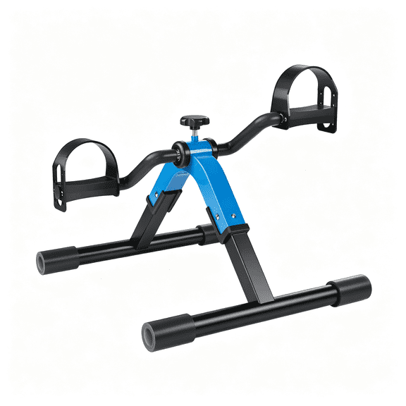 XIBUFE Folding Pedal Exerciser Mini Exercise Bike under Desk Bike for Arms and Legs Workout, Portable Desk Bike Peddler Machine for Sedentary Officer&Seniors