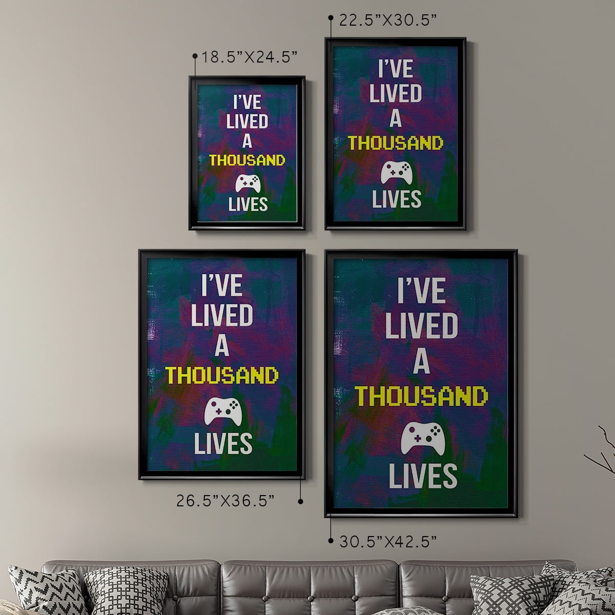 Gamer at Play I Premium Framed Print - Ready to Hang