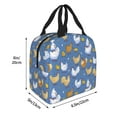thumbnail image 2 of Yiaed Chicken Family Print Insulated Lunch Bag Reusable Cute Tote Lunch Box, Leakproof Cooler Lunch Bags for Work Office Travel School Picnic, 2 of 5