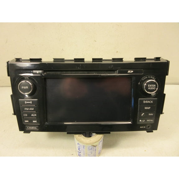 Pre-Owned 13 14 Nissan Altima AM FM CD Navigation Radio Player Display Screen OEM LKQ - Verify Specific Vehicle Fitment In Description - (Good)