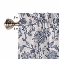 thumbnail image 5 of Kitchen Curtains 54 Inches length, Blue Floral Leaf Window Treatment Curtain Drapes, Retro Farmhouse Plant Tree Branch Thermal Insulated Drapes for Basement Hotel RV, 42"x54", 2 Panels, 5 of 7