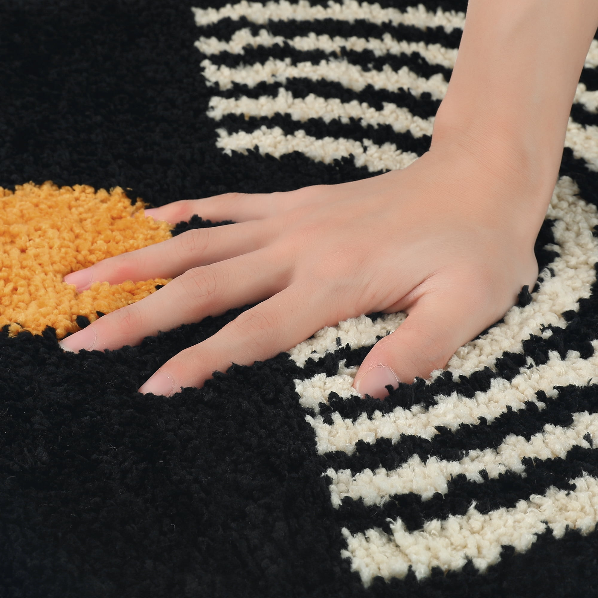 Unique Bargains Non-Slip Absorbent Resist Dirt Entrance Mat Soft Fluffy Carpet Doormats Dark Gray 16"x24"