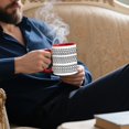 thumbnail image 2 of CHENMEI "Creative White Ceramic Coffee Mug with Black Pattern and Available In Seven Colors for Stylish Sipping Experience", 2 of 6