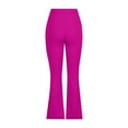 thumbnail image 5 of RYRJJ Dress Pants for Women Elegant Bootcut Flare Pants Pull On Business Casual High Waisted Work Bootleg Trousers Split Hem Slacks(Hot Pink,XXL), 5 of 6