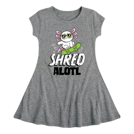

Instant Message - Shred Alotl - Toddler And Youth Girls Fit And Flare Dress