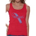 thumbnail image 1 of Awkward Styles Women's Autism Awareness Blue Ribbon Graphic Tank Tops Autistic Support, 1 of 4