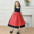 thumbnail image 4 of Cowsor Oktoberfest Costume for Girls Kids Teens Traditional German Bavarian Dirndl Dress with Maid Apron Halloween Outfit, 4 of 7