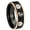 Black And Pink Step Edges, variant on Carbide Marines Sergeant 8MM Beveled Edge Polish Black Tungsten Men Ring