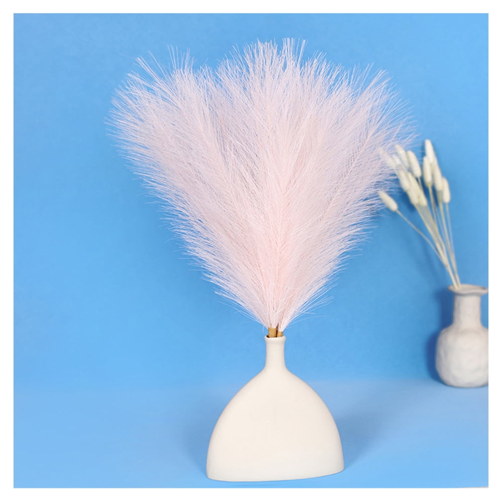 Pampas Grass Decor Artificial Fluffy Reed Grass Branches Silk Cloth