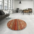 thumbnail image 3 of Ahgly Company Indoor Round Contemporary Brown Oriental Area Rugs, 7' Round, 3 of 6