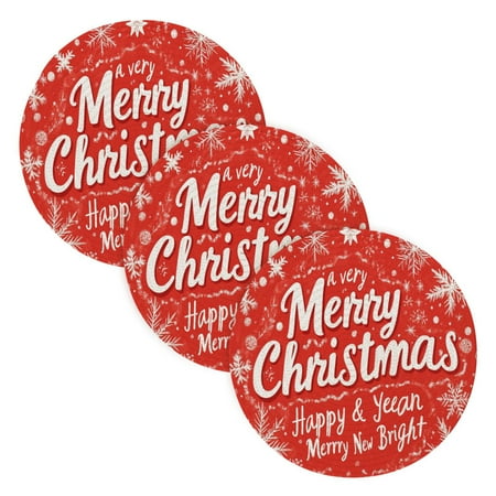 

BZSMCE Mats for Pots Pans Place Design Snowflake Christmas Tree Pattern Simple Style Pattern Pot Mats
