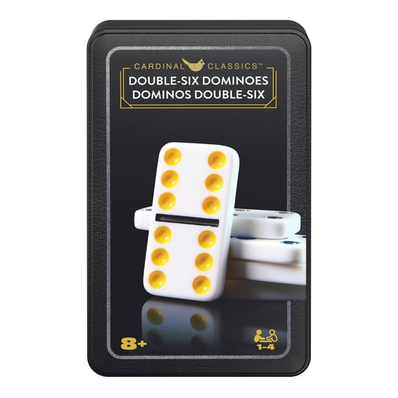 Spin Master Games, Cardinal Classics, Double Six Dominoes Set in Storage Tin, for Families and Kids Ages 8 and up