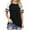 Black, variant on Timegard Tops for Women Round Neck Short Sleeve Color Block Comfy Tunic Tops Dressy Casual Tee Shirts