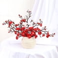 thumbnail image 6 of Artificial Blossom Branches 11.8In Winter Flowers, Realistic Plum Blossom for Home Decor, Table Centerpieces Vase Arrangements Chinese New Year Wedding , 1 30Cm Artificial Plum Blossom Branch, 6 of 9