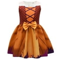 thumbnail image 2 of Girls Sanderson Sister Cartoon Dress Witch Halloween Outfit Party Gown, 2 of 7