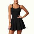 thumbnail image 5 of Workout Sets for Women 2 Piece Backless Strappy Sports Bra Seamless Leggings Matching Set Yoga Outfits,Breathable(Black,L), 5 of 5