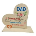 thumbnail image 4 of Regalo del día del padre de hija, regalo de papá de hija hijo, letrero de corazón de madera, decoración creativa de escritorio, regalo de cumpleaños, 4 of 9