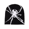 thumbnail image 5 of Spide Web Print Cap Knitting Autumn Winter Hat Fashion Hip Hop Warm Hats For Men And Women Muiticolor Classic Warm Cap, 5 of 11