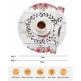 thumbnail image 6 of 13 Inch Round Placemats Set of 4, Pink Roses Non Slip Heat Insulation PP Table Mats, Spring Horseshoes Floral Leaves Gray Wood Washable Place Mats for Kitchen Dining Party Table Decor, 6 of 7