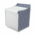 thumbnail image 2 of Victorian Washer Cover, Baroque Damask Motif of Curved Flowers Rococo European Retro Art Print, Easy to Use Bathroom Accent Fabric, 29" x 28" x 40", Indigo and White, by Ambesonne, 2 of 3