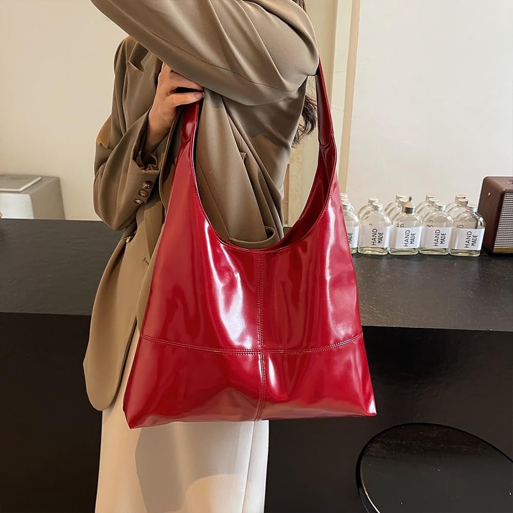 NANAHuang Slouchy Hobo Bags for Women Leather Tote Bag Slouchy Bag Shoulder Purse Ladies Top Handle Slouchy Tote Handbag