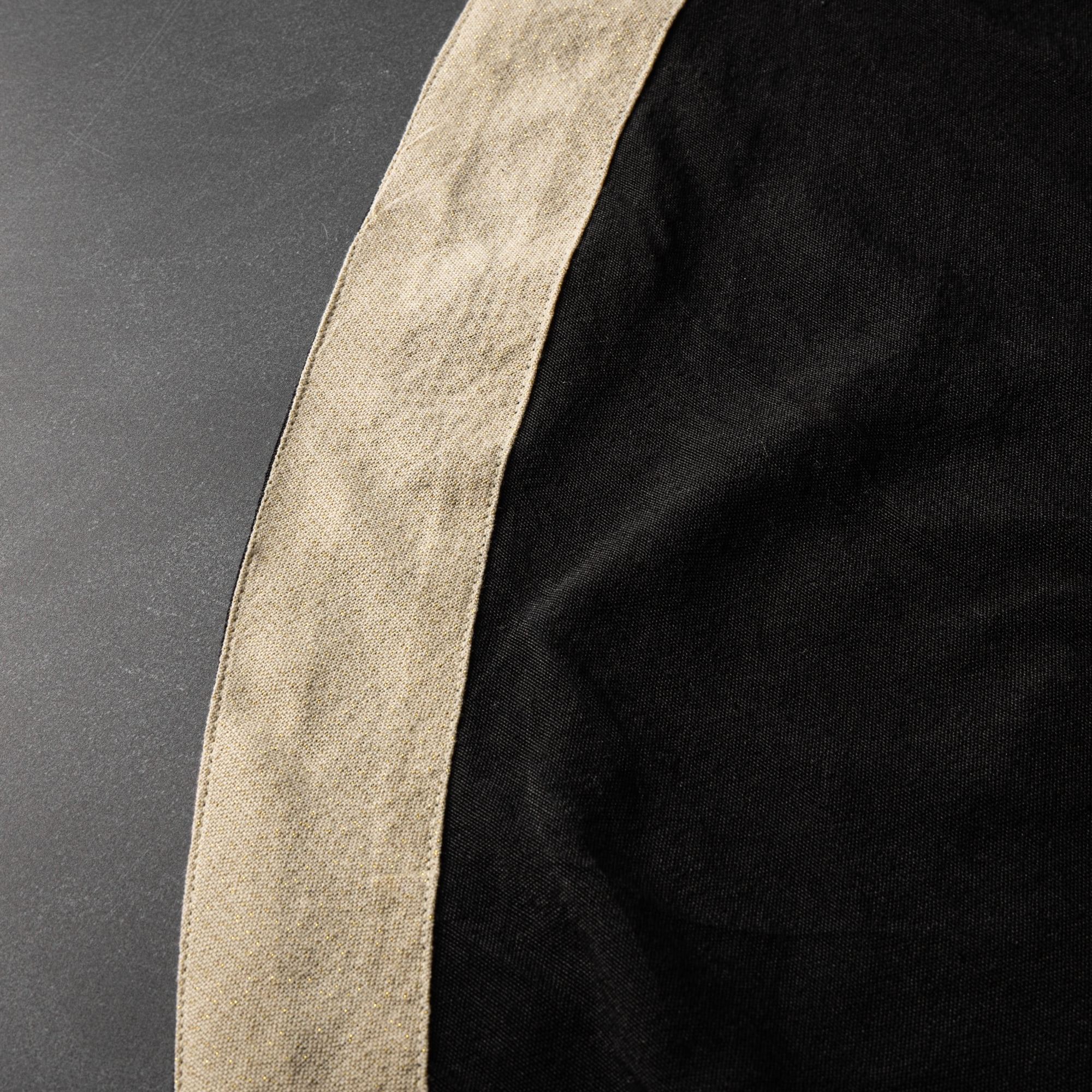 Thyme & Table 102" Rectangle Tablecloth, Black with Gold Border
