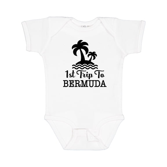 Inktastic First Trip to Bermuda Vacation Boys or Girls Baby Bodysuit