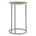 thumbnail image 5 of Linon Priscille Round Accent C-Table, Silver Metal Base with Neutral Capiz Shell Mosaic Finish, 5 of 11