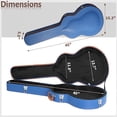 thumbnail image 2 of Ktaxon Electric Guitar Hard Case for 335 Style Guitar, Fine-Grain PU Leather Surface, Blue, 2 of 18