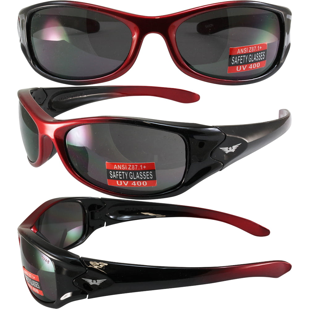 Smoke Mirror Lenses ANSI Z87.1 Global Vision Cool Breeze Safety Glasses 