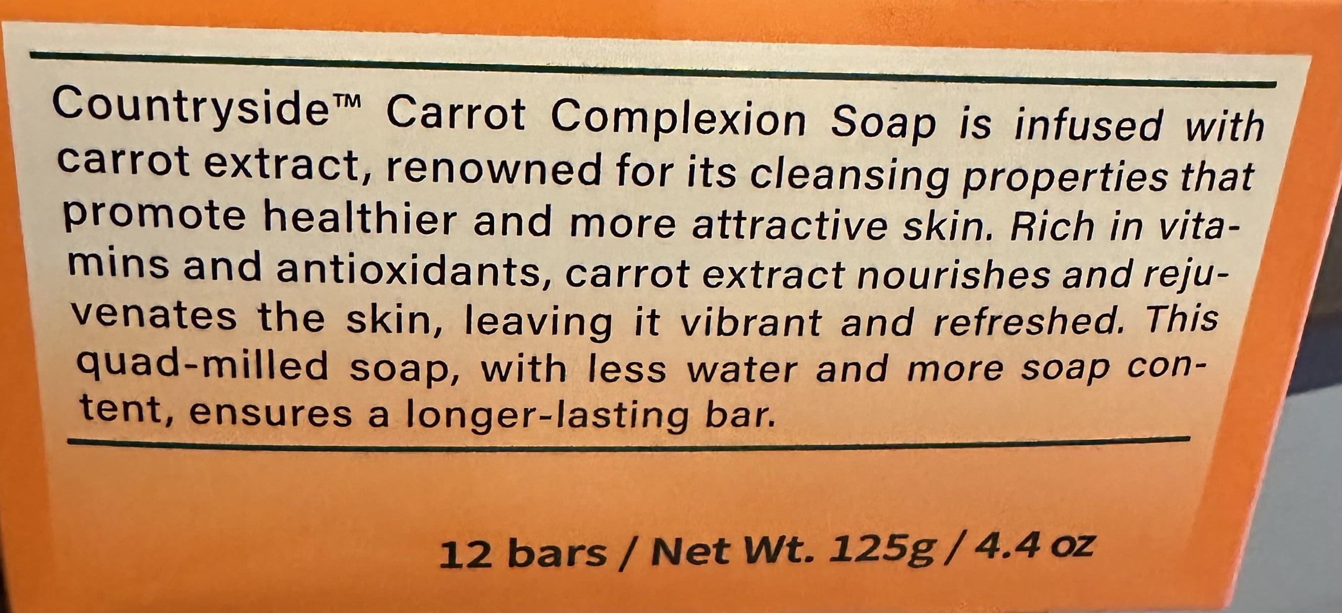 Carrot Complexion Soap Skin Tone Improvement w/ Carrot Oil (12 Pack)