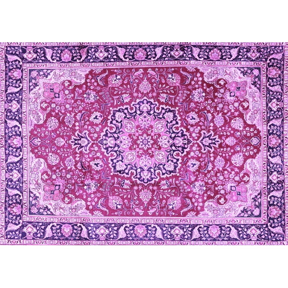 Ahgly Company Indoor Rectangle Persian Purple Traditional Area Rugs, 8' x 12'