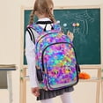thumbnail image 7 of FORMRS Unisex School Backpack 17" Student Travel Bag with Laptop Compartment, Vibrant Geometric Pattern, 7 of 7